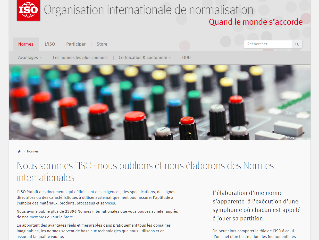 Normes ISO Suisse